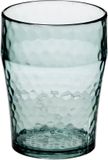 Groen Secret de Gourmet Onbreekbare drinkbekers - gehamerd kunststof - groen transparant - 11 x 8 cm - 400 ml