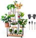 Unyqoos® Support de plantes réglable avec roues pour intérieur et extérieur, 9 niveaux