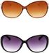 Markenlos ZenithVibe Gepolariseerde retro designer dames zonnebril - Klassieke trend UV-bescherming voor vrouwen (Zwart Blauwgroen, 2 stuks)