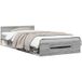 Maison Exclusive Lit bébé exclusif avec espace de rangement, gris Sonoma, 80 x 200 cm, en panneaux de particules