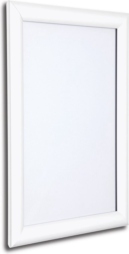 Seco Stewart Superior A4 Aluminium 4-zijdig 25mm Voorlader Afbeelding/Poster Snap Frame - Wit, WHITEA4