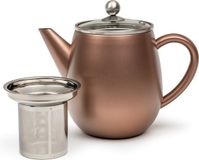 Bredemeijer Theepot dubbelwandige Eva - 1,1 liter - Roestbruin - Met theezeef
