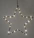 Led-lichtster LED-ster voor aan de muur, van metaal in zwart, met timer - 30 cm - Sterrensilhouet, warm wit verlicht, voor binnenshuis