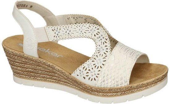 Rieker Alabama Women's Wedge Sandals - White - Size 36