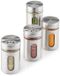 Metaltex Kruidenstrooiers Shake Line, set de 3, acier inoxydable/verre/plastique, 100 ml