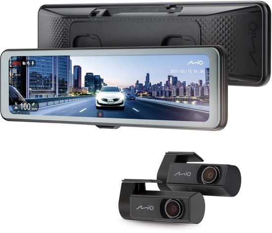 Mio MiVue R860WD 2.5K HDR spiegel dual dashcam - Wi-Fi - GPS - achterruitcamera - flitspaal- én trajectcontrole-waarschuwingen