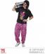 W Finidi Fout disco pak jaren 80 heren S Zwart/Roze