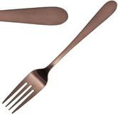 Horeca Deluxe Cyprium Tafelvork 18/0 (Set van 12) Koper RVS Vaatwasser veilig 19.90 cm