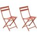 Hespéride Lot De 2 Chaises De Jardin Métal Pliante Greensboro Ambre