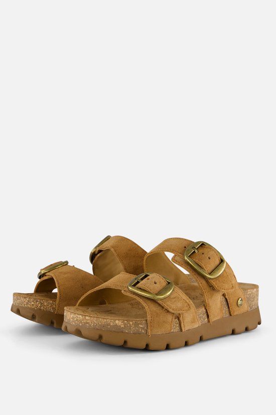 Panama Jack Shirley B15 Slippers cognac Suede - Maat 41