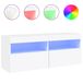 vidaXL TV-wandmeubel met LED-verlichting 100x30x40 cm weiß