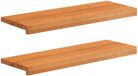 vidaXL - Trapmatten - 2 stuks - Lichtbruin - 80 x 25 x 2 cm - Massief beukenhout