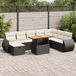 Maison Exclusive - Ensemble de meubles de jardin 9 pièces avec canapé et coussins, noir, en polyrotin