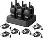 Retevis H777D talkies avec chargeur 6 voies, écran LCD, port de charge Type-C, 1200 mAh, fonction VOX, talkies-walkies portables pour entreprises et sécurité