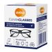 Oviso Lingettes pour lunettes, nettoyage de lunettes, humidifiées, 52 pièces
