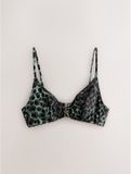 Next Dames Bikinitop Balconette Groen/Zwart Panterprint 70B
