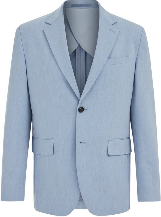 WE Fashion Heren slim fit blazer van twill met stretch