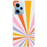 Xiaomi Bedrukt siliconen hoesje compatibel met Xiaomi Redmi Note 12 Pro 5G, Xiaomi Poco X5 Pro Circle rainbow