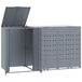 vidaXL Abri pour 3 bacs, gris, 207x79x117 cm, acier