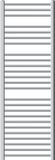 LuxeBath ECD Germany Badkamerradiator Sahara 500x1500 mm chroom gebogen met zijaansluiting