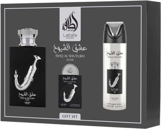 Lattafa Pride Ishq Al Shuyukh Silver Eau de Parfum Giftset