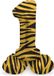 Folat Staande Folieballon Cijfer 1 Tiger Chic - 41 cm