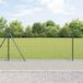 Euro-hek met betonnen voetstuk 25 x 0,8 m PVC-Coated Staal Mesh