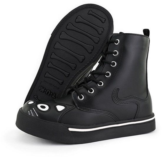 T.U.K. Kitty Sneaker Combat Boot Dames Hoge sneakers - Zwart - EU41