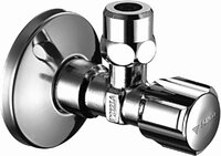 Schell Comfort stopkraan chroom met rozet en knop 12x10mm - 049170695