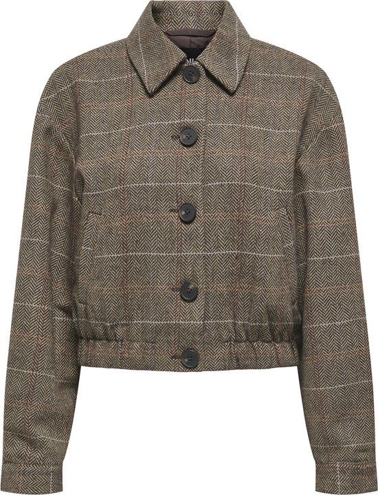 Only Onlricca Life Check Jacket Otw 15356760 Seal Brown/check Women's Size - XL