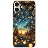 Apple iPhone 16 Plus magie de noel bedrukt siliconen hoesje
