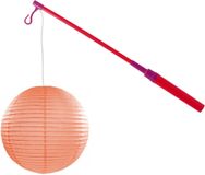 Merkloos / Sans marque Sint Maarten Lampionstokje 40 cm - met lampion - oranje - D25 cm
