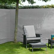 Nature - Schermgaas - 1,2 x 5m - grijs - met bevestiging-set