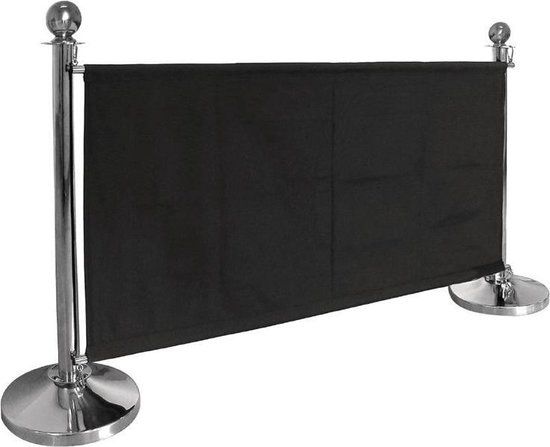 Canvas afzetdoek voor afzetpaaltjes - Zwart