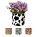 Fisura – Originele bloempot met koeienprint. Keramische bloempot met pootjes voor bloemen, cactus of vetplanten. Decoratief accessoire voor binnen. Afmeting: 13 x 12,5 cm