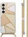 imoshion Hoesje - Geschikt voor Samsung Galaxy S23 - Design Hoesje met Koord - Beige Graphic