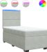 VidaXL Lit plateforme avec matelas, gris clair, 90x190 cm, velours