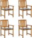 Maison Exclusive - Chaise de jardin avec coussin lot de 4 bois d'acacia massif