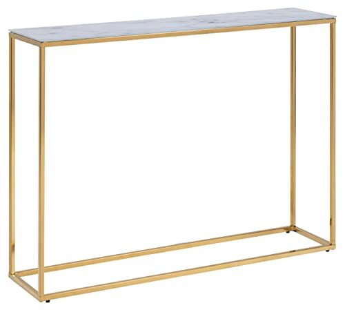 AC Design Furniture Antje consoletafel, glas, wit, H: 80,5 x B: 110 x D: 26 cm