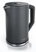 Arendo waterkoker ELEGANT, 1,5 liter, roestvrij staal, theekoker, 2200 W, temperatuurinstelling van 40 tot 100 °C, dubbelwandig, warmhoudfunctie, BPA-vrij, lichtgrijs