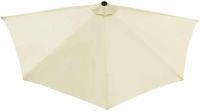 Megashopitalia Vervangend zeil voor parasol, halve maan, kleur ecru, 270 cm
