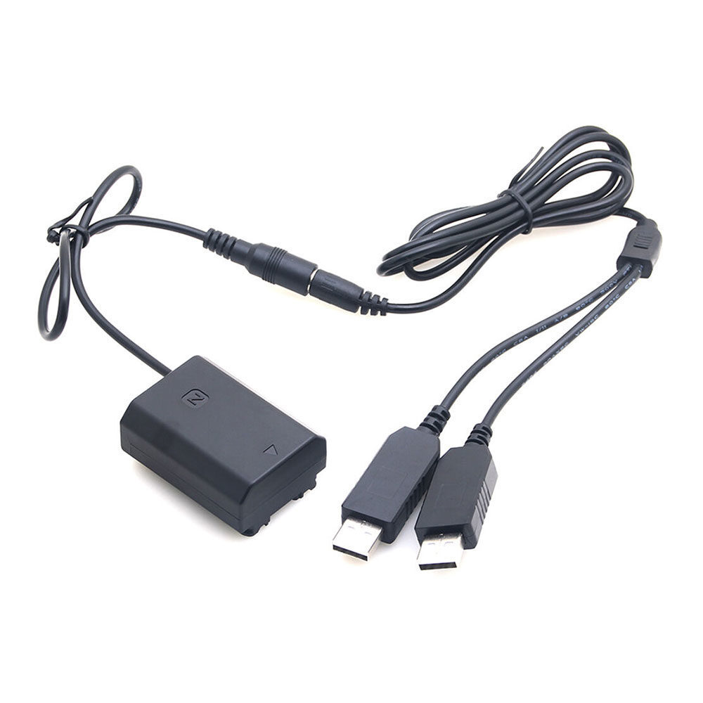 Caruba Sony NP-FZ100 full decoding Dummy battery + 5V 2A dual USB cable