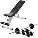 Banc de musculation avec haltères 30,5 kg