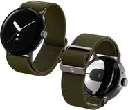 Spigen AMP07608 Lite Fit Band Khaki Nylon voor Google Pixel Watch / Watch 2