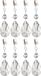 8x stuks poids de nappe gouttes de cristal verre - Poids de nappe - Poids de nappe