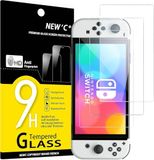 NEW'C 3 Stuks, Screen Protector voor Nintendo Switch (modèle OLED), Gehard Glass Schermbeschermer Film 0.33 mm ultra transparant, ultra resistent