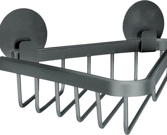 Kleine Wolke Rocco Doucherek - Driehoek - Zwart - Aluminium