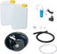 230V kit technique : jerrycan de 19 litres, évier, lavabo (32 cm), robinet d'eau intégré, type T5