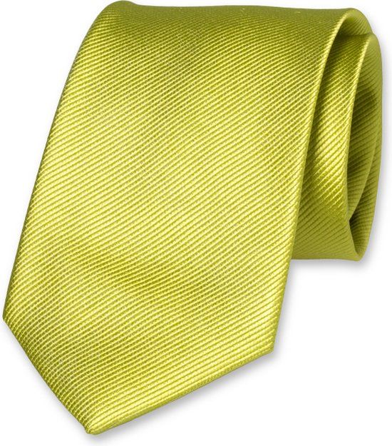 E.L. Cravatte Stropdas - Lime - 100% Zijde