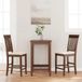 Maison Exclusive - Tabouret de bar avec coussin, 2 pièces. Marron, bois d'hévéa massif